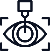 Eye being scanned icon