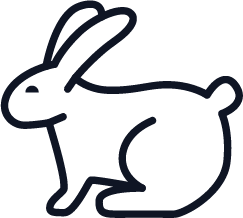 Rabbit facing left icon